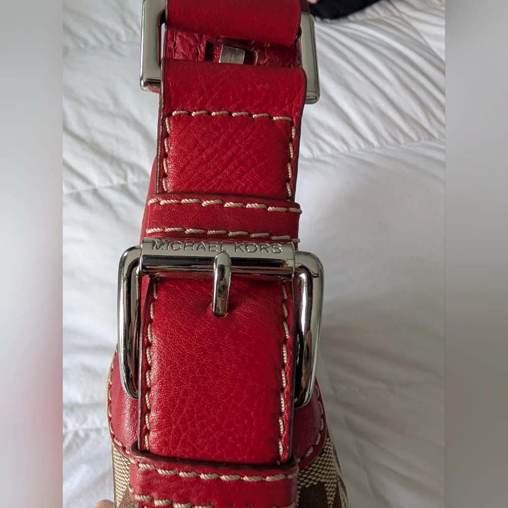Michael Kors Red and Brown Women's Bag